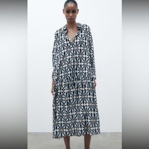 Zara Geometric Patterned Dress